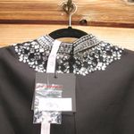 Mac Duggal  49607 Rhinestone Collar Flowy Sleeve Black Mini Dress Photo 10