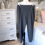 Checked Pull on Pants Comfy Trousers Business Womens Petite M Black Burgundy Size undefined Photo 2