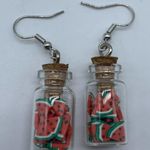 NEW Watermelon slices in mason jar fashion earrings Photo 7