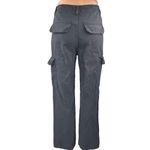 ZARA  Women's Gray Straight Wide Leg High Rise Cargo Trousers Denim Jeans Pants 2 Photo 2