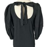 Nation Ltd Calissa Mini Dress Jet in Black Back Bow Puff Sleeves Size XS Photo 3