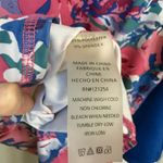 Jofit Women's 3/4 Sleeve Mock Tennis Top Floral Quarter Zip Pink Photo 1