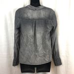 Cloth & Stone Anthropology whitewash tie front top Photo 3