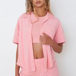 PacSun Pink Terry Button Up Photo 0