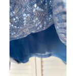 Alfred Dunner  Womens Blue Cowl Neck Long Sleeve Open Knit Pullover Sweater Small Photo 2