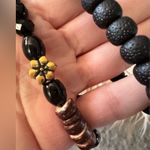 Beaded Angel Wing Bracelet Duo Set Black Photo 7