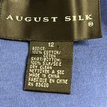 August Silk Vintage and Cotton Blue Button Front Sleeveless Midi Dress Womens 12 Photo 9