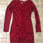 Windsor Red Lace Button Dress Photo 1
