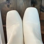 IDIFU White Faux Leather Square Toe Side Zipper Heeled Boots Women’s Size 8 Photo 10