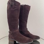 Sam Edelman Dark Brown Distressed Suede Painter Knee High Tall Riding Boots Photo 0