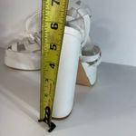 Olivia James white platform sandals size 8.5 high heel Photo 12