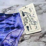 Lucky Brand NWT Women XS Untamed Purple Black Tie Dye Shirred Bikini Bottom Photo 2