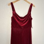 NEW BCBG Paris Burgundy Wine Velvet Jumpsuit Holiday Vampire Fall Wide Leg Red Size M Photo 2