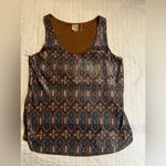 Ecru  sequin geometric print top NWOT Photo 0