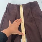 Ann Taylor The Wide Leg Faux Suede Pant Chocolate Brown High Rise NWT 0 Petite Photo 12