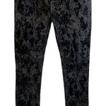 Free People Flocked Velvet Skinny Jeans Charcoal Black Size 24 Photo 0