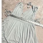 Free People  Aries Tunic Tank‎ Top Women's XS Light Blue Tie V-Neck Sleeveless Photo 10