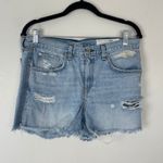 Rag and Bone  Boy Shorts Martini Denim Shorts Size 26‎ Distressed Ripped Frayed Hem Photo 2