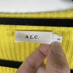 ALC Frank A.L.C. Wool Cashmere Blend Yellow Sweater V Neck Women’s Size Medium Designer Photo 4