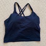 Women's Navy Blue Strappy Workout Top Size L Photo 0
