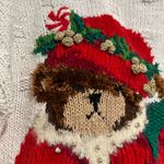 VTG ‘93 Marisa Christina Classics Sz: M Teddy Bear Embellished Christmas Sweater Red Size M Photo 14