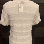 J.Jill white open knit short sleeve sweater White Photo 3