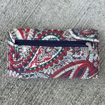 Waverly Inspirations Quilted Paisley Floral Cloth Wallet Large Trifold Red Photo 3