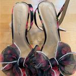 Betsey Johnson  Luz Floral and Pearl Bow Ankle Strap Heels Photo 7