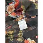 Floral Sheer Black Floral Lightweight Short Sleeve Cardigan Women’s Size Medium Photo 3