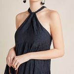 Anthropologie  Black Lavinia High Neck Halter Blouse Photo 0