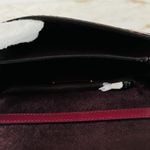 Coach Hutton Black Cherry Leather Snakeskin Detail Shoulder Bag Photo 7