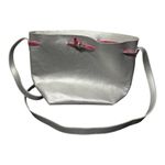 ISSEY MIYAKE PARFUMS Metallic Silver Bucket Bag with Pink Accents Photo 3