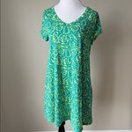 Soft Surroundings  Santiago Gaia Tropical Green Pullover Short Sleeve Midi Dress Photo 2