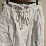 Free People  Margate High Rise Pleated Drawstring Paperbag Pants White Size Small Photo 5