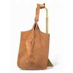Tan 100% Suede Hobo Bag Soft Leather Shoulder Bag Casual Everyday Purse Brown Photo 2