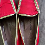 Bellini Aden Red and Gold Satin/Leather Women’s Loafer Size 8.5 Wide #772 Photo 6