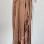 Show Me Your Mumu Samantha Ruffle Dress Large Copper Luxe Satin Photo 3