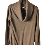 One A Brown XL Polyester Blend Cowl Neck Sweater Long Sleeve Ribbed Trim Womens Photo 0