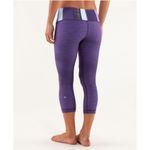 Lululemon  Leggings Womens 6 Purple Dense Slub Denim Wunder Under Crop‎ Photo 4