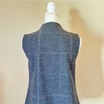 Theory Sleeveless Volume Top in Checked Eco Knit Plaid S Mock Neck Quiet Luxury Photo 5