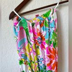Lilly Pulitzer Pink Floral Nosey Posey Women’s Strapless Dress size XS Photo 4
