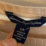 American Eagle  Tan Lace Back Crewneck Sweater Photo 2