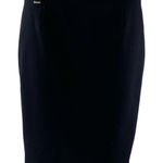 Calvin Klein  Women's Black Zipper Fitted Knee-Length Straight Pencil Skirt Sz 4 Photo 0