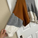 Lily full color lock oversized puff sleeves sweater Size Medium Photo 4