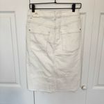 Bershka NWT  white high rise denim skirt w/slit Sz 6 Photo 1