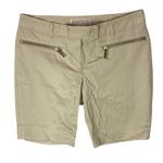 Michael Kors Womens Shorts Size 4 Stretch Lightweight Cotton Bermuda Zip Pockets Photo 0