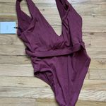 ONIA NWT  Michelle Belted ribbed One-Piece Swimsuit Photo 3