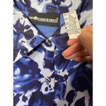 NWT Vintage Sag Harbor Dress Silk Floral Maxi‎ Button Down Dress 18 Blue Photo 4