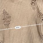 POL  tan distressed ripped chenille pullover sweater Photo 2