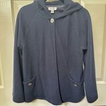 Coldwater Creek  blue hooded top button cardigan Photo 1